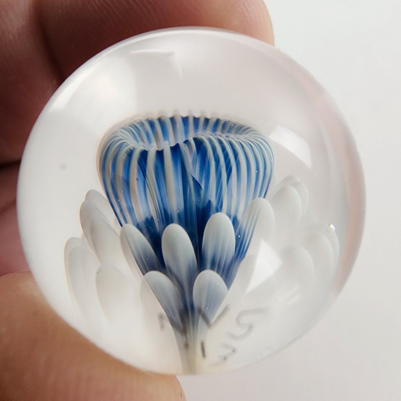 25mm Flower Implosion Marble 2013 by NVS Glass Handmade Boro