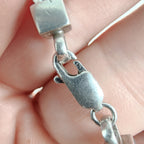 25" Vintage Franco Sterling Silver 5mm Chain Necklace Box Link