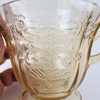Federal Glass Amber Depression Glass Madrid Creamer Vintage