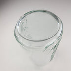 Coca Cola Can Shaped Classic Light Green Embossed Glass Tumbler 4 3/4" Tall