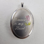 Heart Theme Photo Locket Sterling Silver 925 Pendant Vintage
