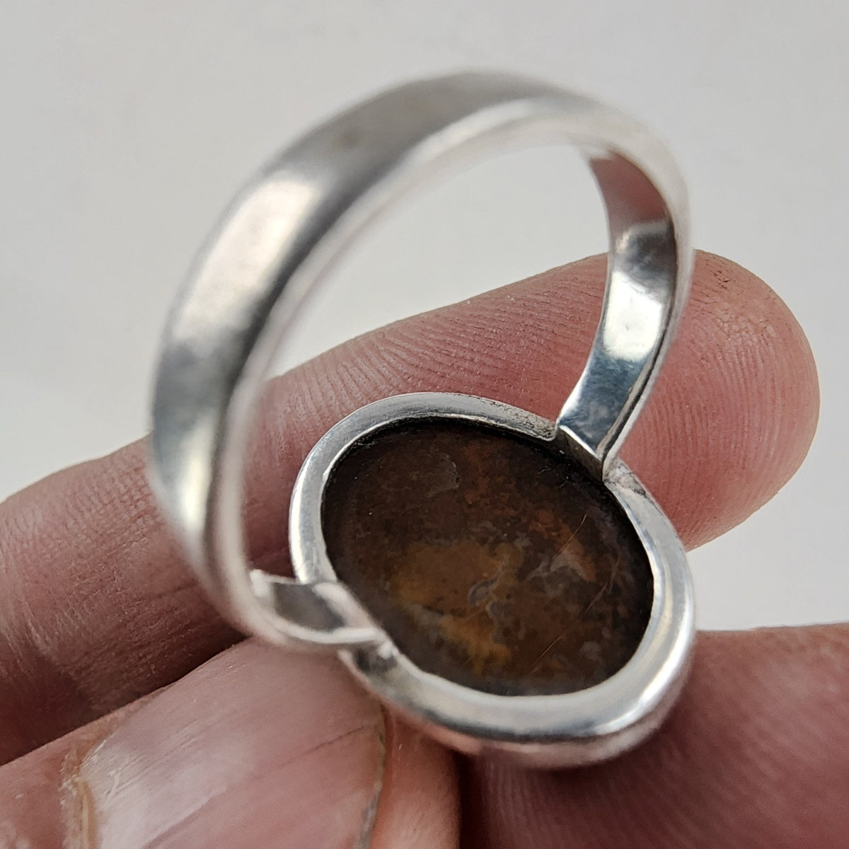 Picture Jasper Ring Size 7 Sterling Silver 925 Vintage Portrait Southwestern