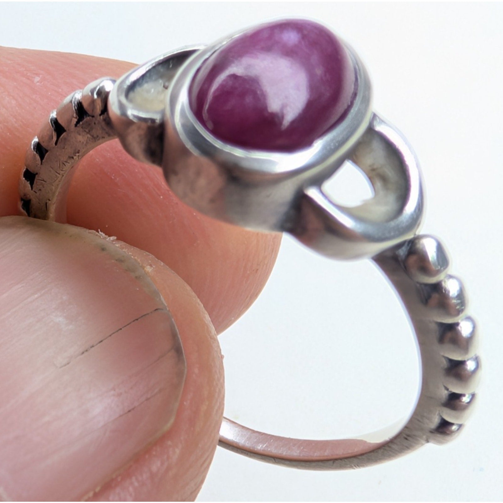 Purple Mohave Turquoise Sterling Silver 925 Ring 8 3/4
