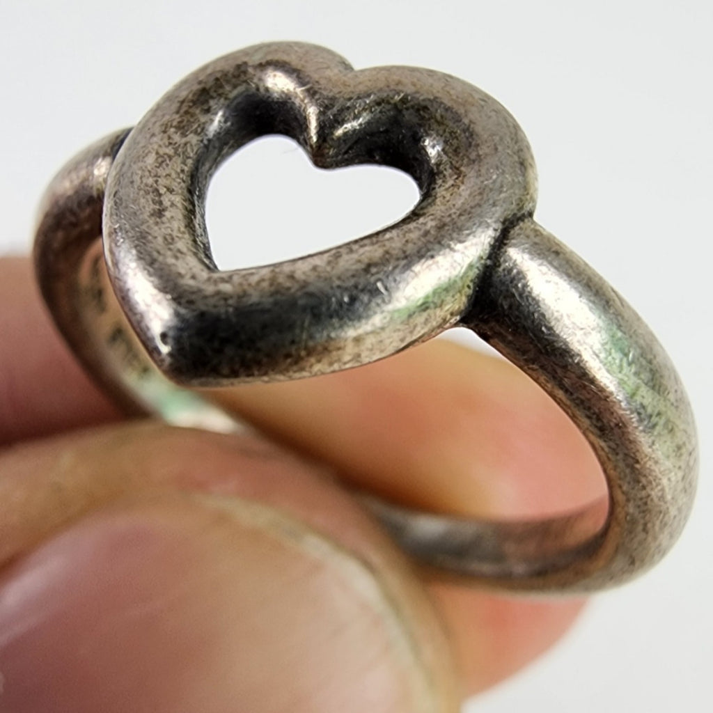 James Avery Open Heart Ring Size 6 1/4 Sterling Silver 925 Retired Vintage