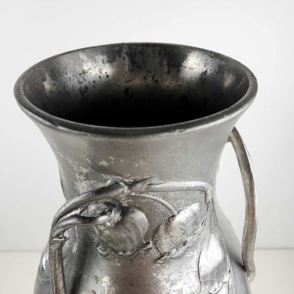 Art Nouveau Lily of the Valley Kayserzinn Floral Pewter Vase 4312 Antique