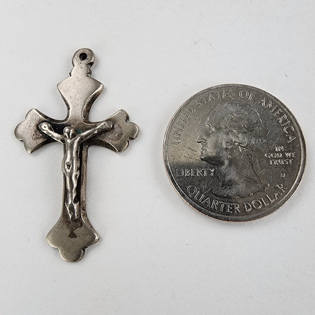 Cross Pendant Sterling Silver 925 Vintage Marked