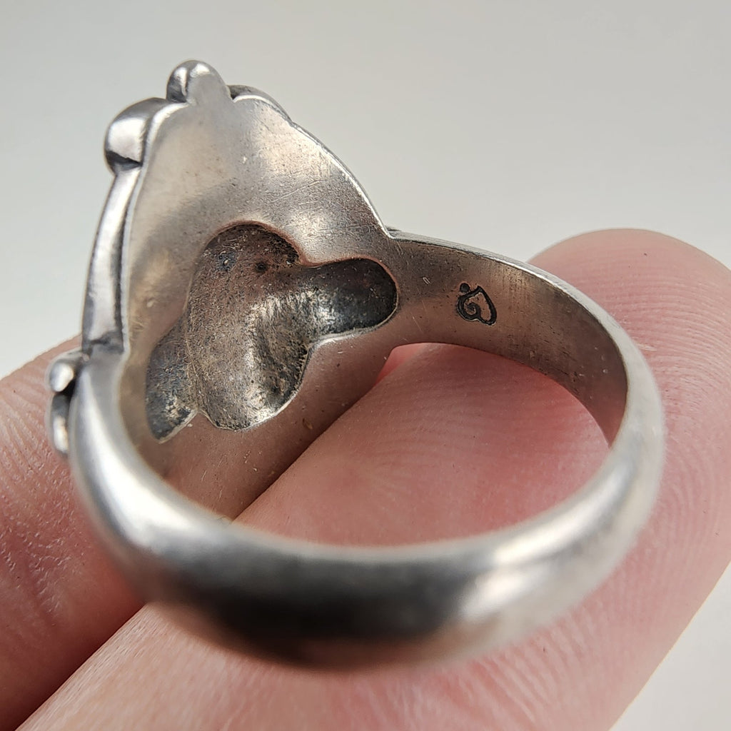Vintage Brighton Sayan Oval Shield Ring Size 7 in Sterling Silver 925