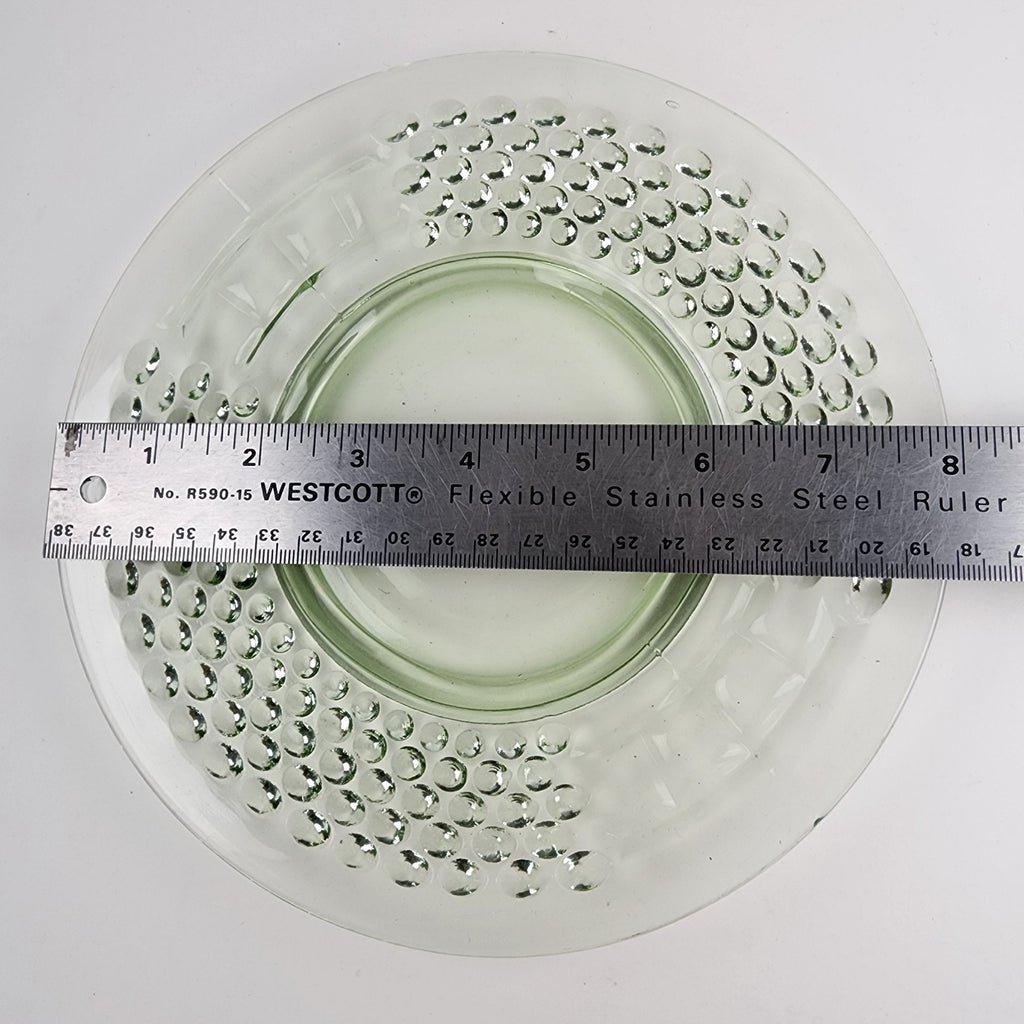 8" UV Uranium Green Glow Glass Plate by American Pioneer Set of 4