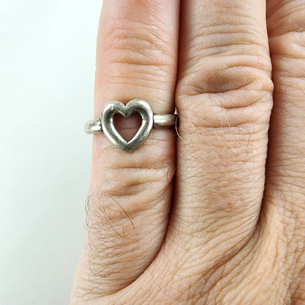 James Avery Open Heart Ring Size 6 1/4 Sterling Silver 925 Retired Vintage