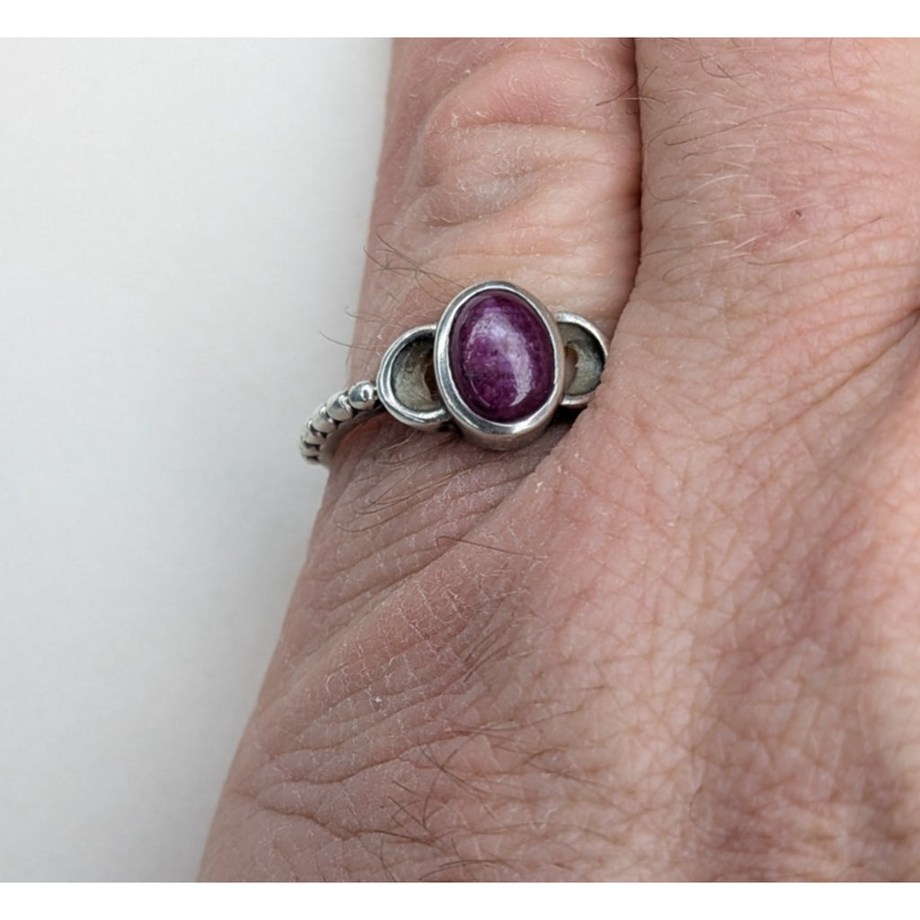 Purple Mohave Turquoise Sterling Silver 925 Ring 8 3/4