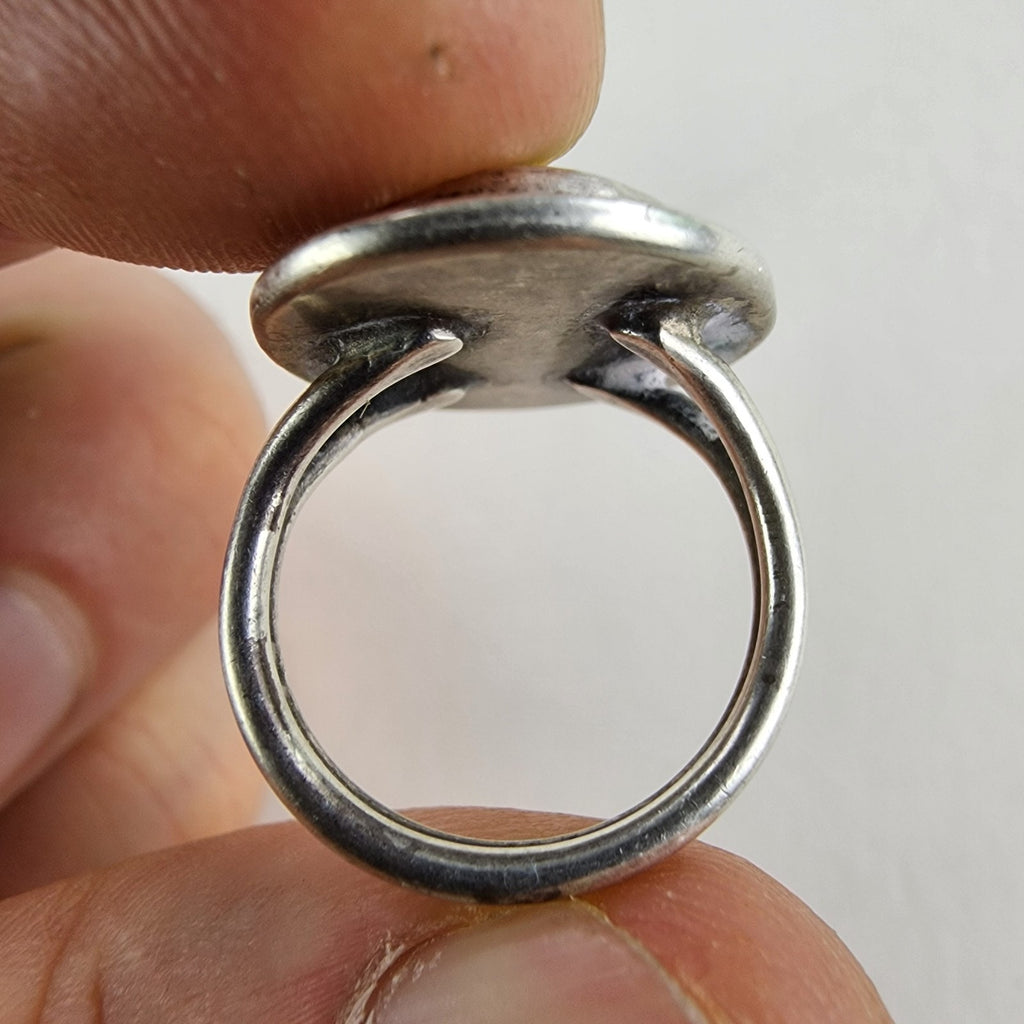 Royston Turquoise Navajo Ring Size 5 3/4 Sterling Silver 925 Vintage Old Pawn