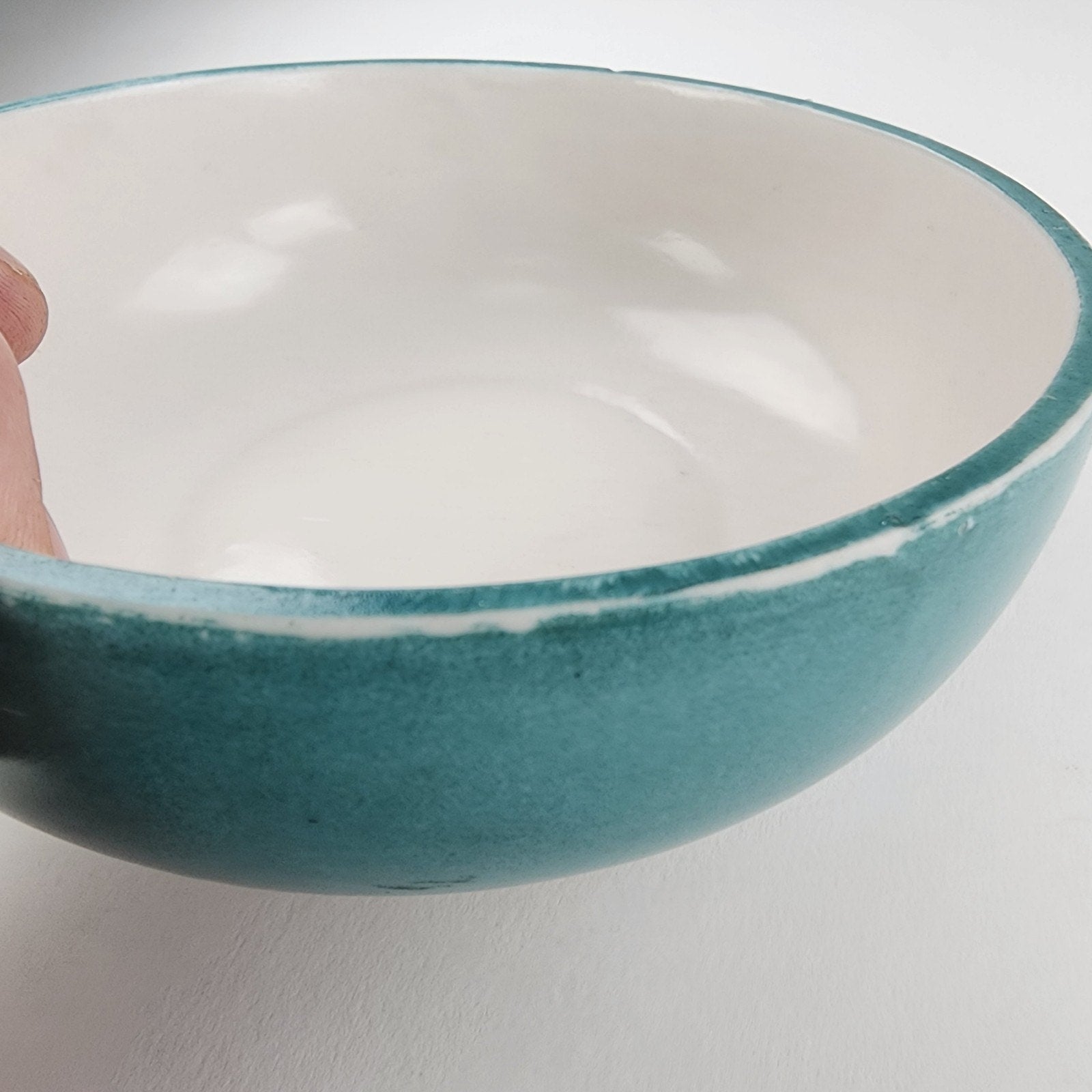 6" Fulper Stangl Teal Turquoise Glaze Bowl Art Deco Period Bowl