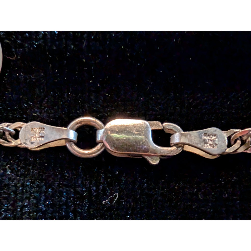 KYANITE Sterling Silver 925 Rough Crystal Pendant with 22" Twisted Rope Chain