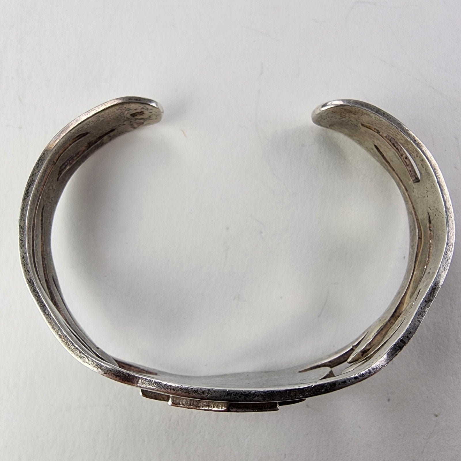 7" Harley Davidson Motorcycles Tribal Cuff Bracelet Sterling Silver 925 Vintage