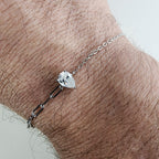 Pear Cut Moissanite Adjustable Bracelet in Sterling Silver 925 VVS1