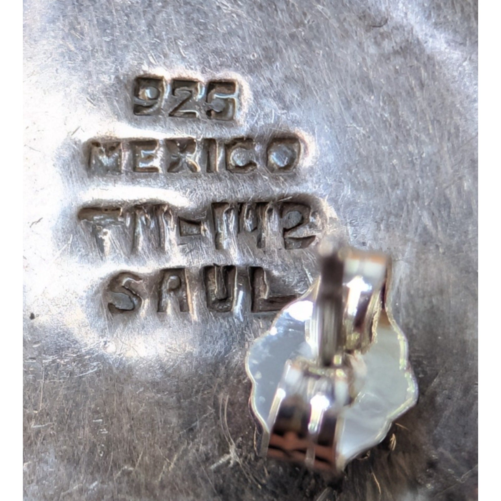 Purple Phosphosiderite Taxco Sterling Silver 925 Earrings Mexico