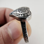 Retired Brighton Ophelia French Quarter Heart Ring Size 7.5 Sterling Silver 925