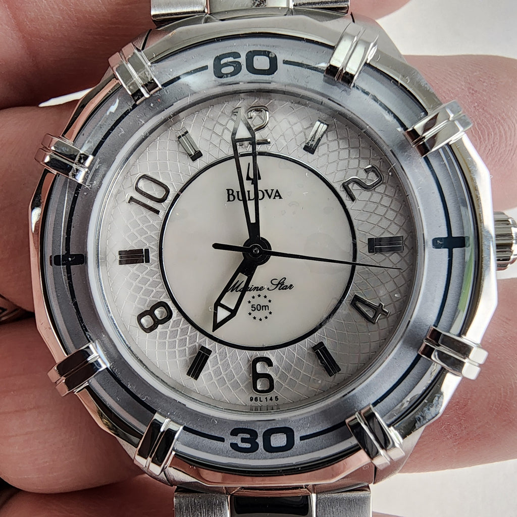 Bulova Marine Star Solano Mother of Pearl Dial New with Tags C8671567