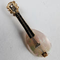 Vintage Mother of Pearl Violin Guitar Brooch Germany