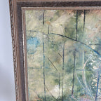 Abstract Jungle Landscape Acrylic Painting on Canvas Unsigned