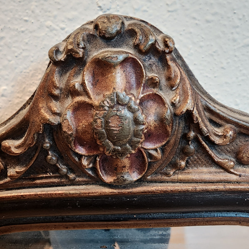 Antique Art Nouveau Carved Gilt Mirror Victorian