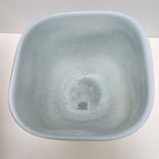 Seafoam Green Bubble Trap Art Glass Vase Hand Blown Square Vessel