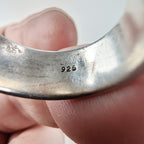 Vintage Star Band Ring Size 7 1/2 in Sterling Silver 925