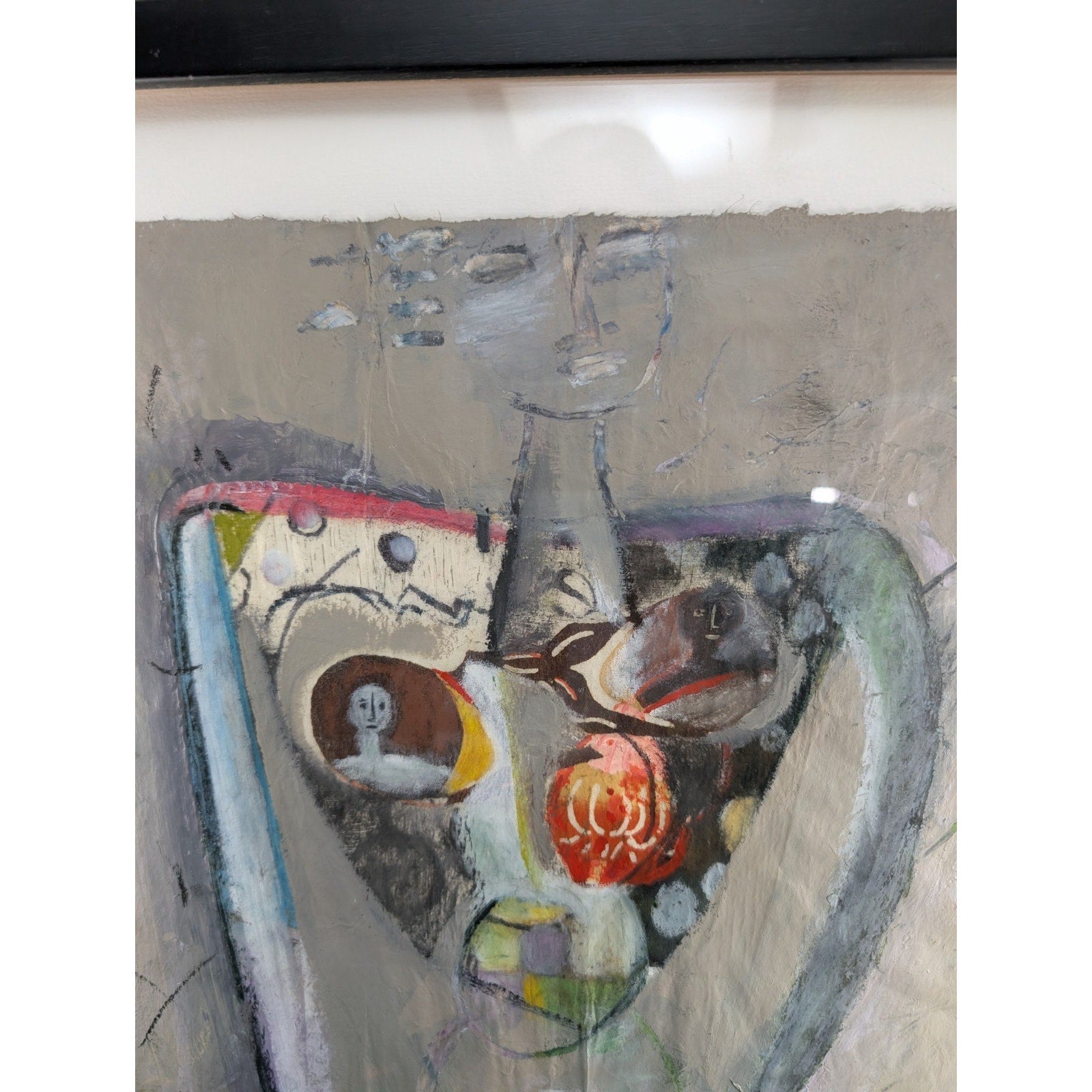 A Woman's Heart Mixed Media Abstract Painting by Judy Henderson 2008