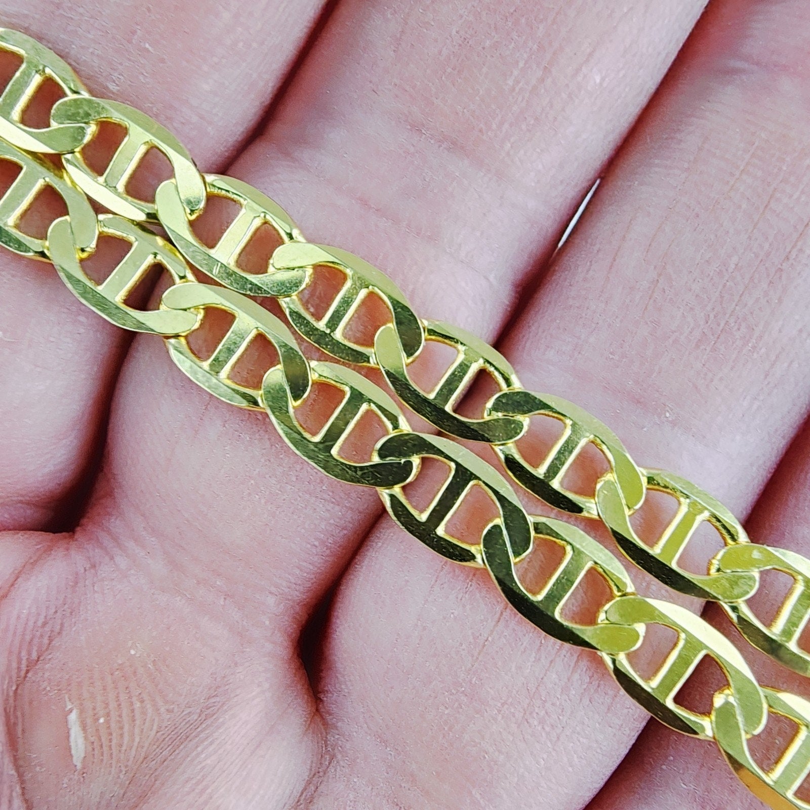 5mm Anchor Link 20" Gold Over Sterling Silver 925 Chain Necklace New