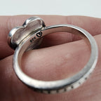 Retired Brighton Ophelia French Quarter Heart Ring Size 7.5 Sterling Silver 925