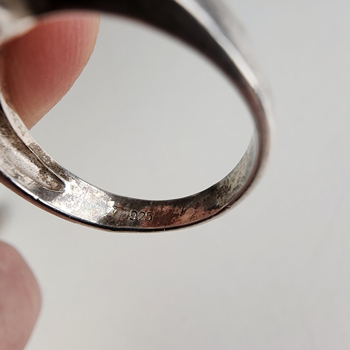 Vintage Emerald Cut Cocktail Ring Size 7 in Sterling Silver 925