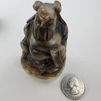 Shou Lao Star God of Longevity Chinese Stone Carving Vintage