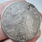 1874 S Chopmarked Trade Dollar US $1 San Francisco Chinese