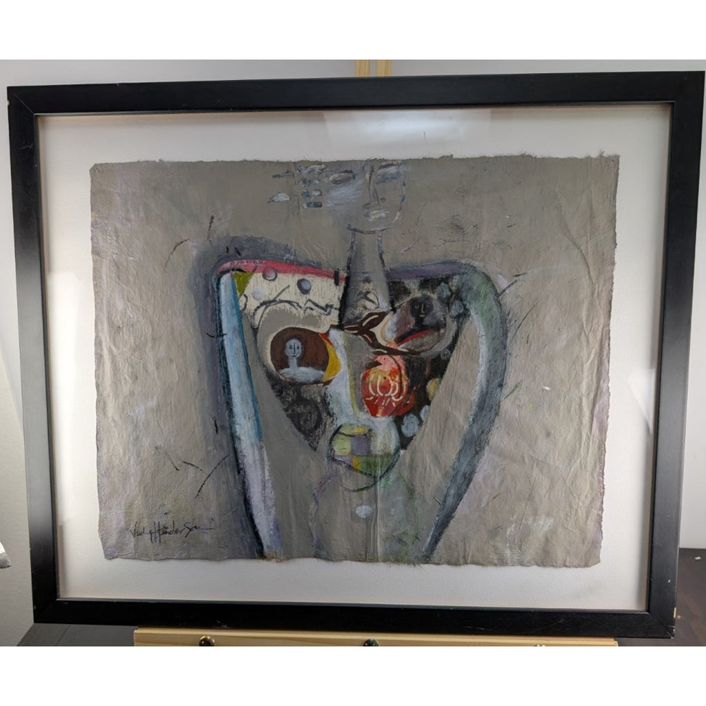 A Woman's Heart Mixed Media Abstract Painting by Judy Henderson 2008