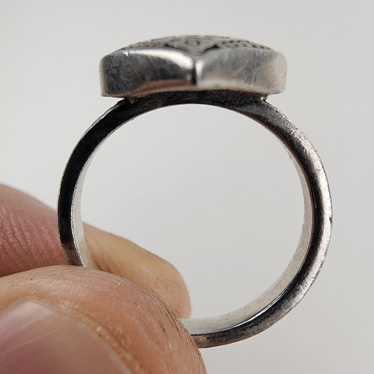Retired Brighton Ophelia French Quarter Heart Ring Size 7.5 Sterling Silver 925