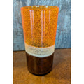 Midcentury MCM TriColor 12" Vase Orange, Beige, Brown Handblown Glass