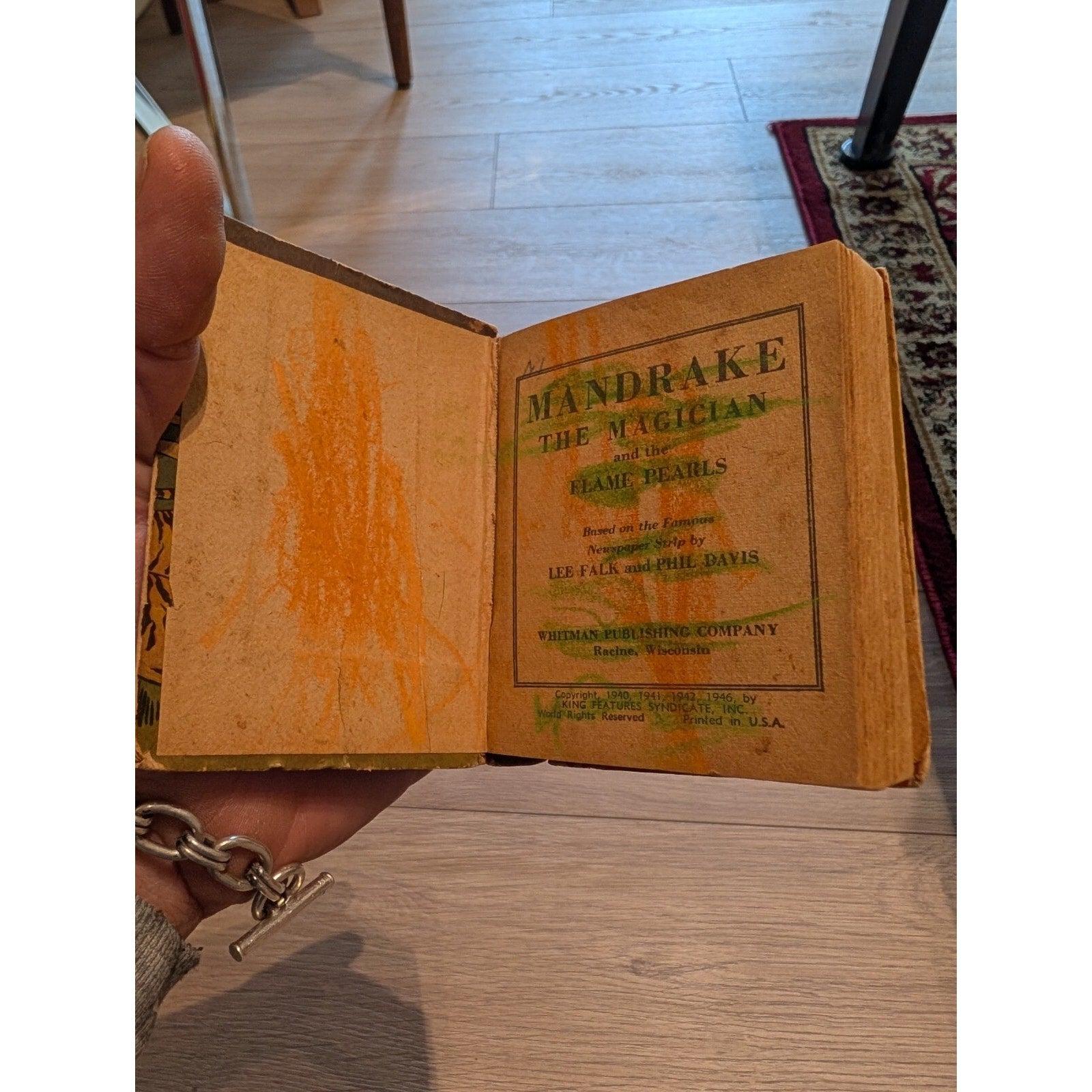 1940's MANDRAKE THE MAGICIAN Flame Pearls BIG LITTLE BOOK