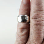 Vintage Hand Hammered Ring Size 5 1/2 in Sterling Silver 925