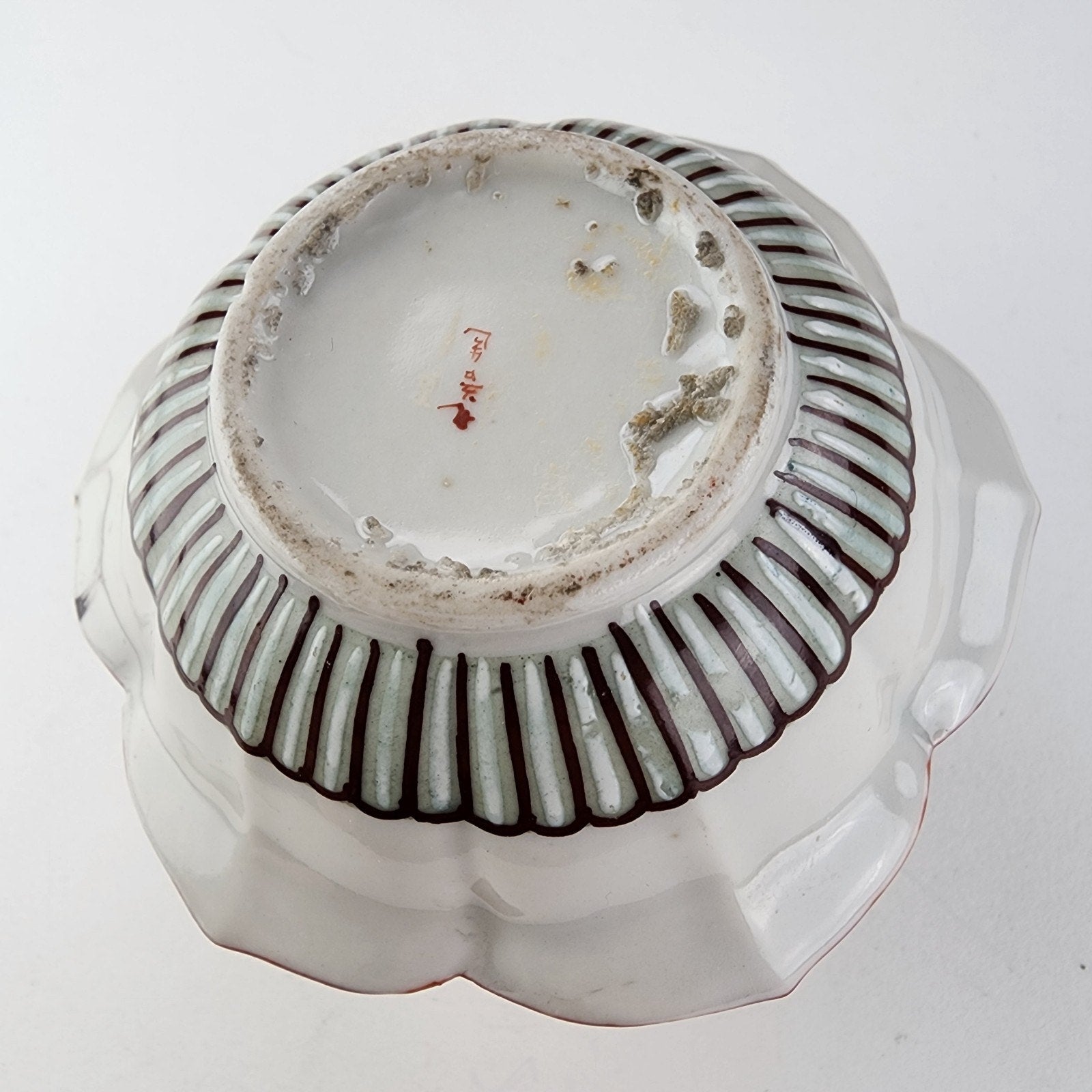 Meiji Period Japanese Imari Porcelain Hair Jar Receptacle Vintage