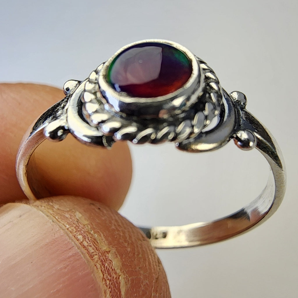 Sterling Silver 925 Balloon Opal Southwestern Ring Size 7 New
