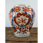 19th C. Japanese Porcelain Imari Ginger Jar Meiji Period 5" Without Lid