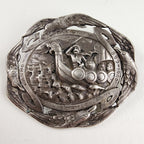Antique Leif Erikson 830 Silver Brooch Soren Nielsen Norsk Monster Eriksonn