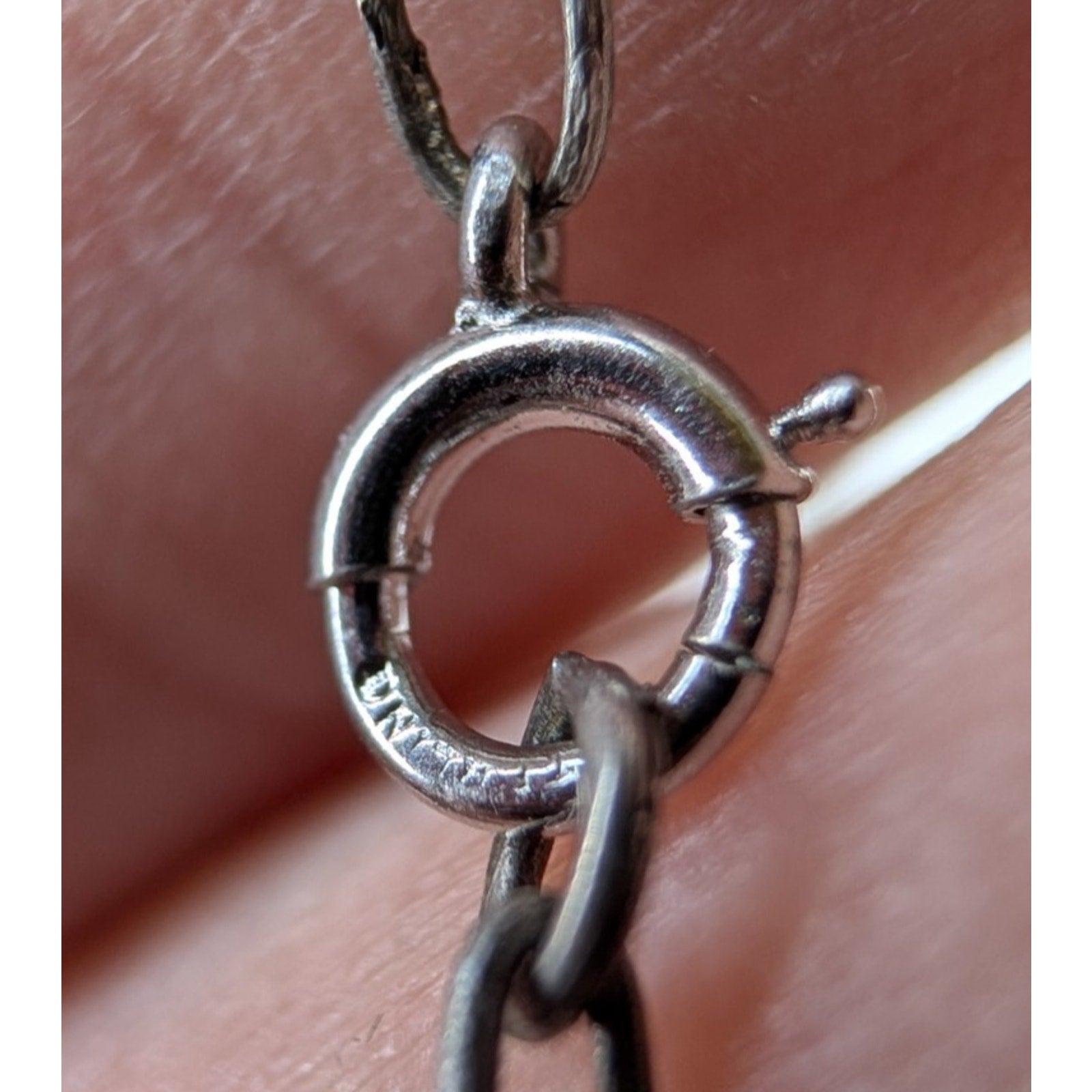 Vintage Filigree Sterling Silver 925 Heart Necklace w/ Camel 18 1/2" Tribal Peru