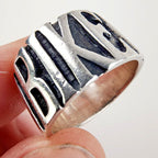 Vintage Biker Heavy Band Ring Size 11 Sterling Silver 925