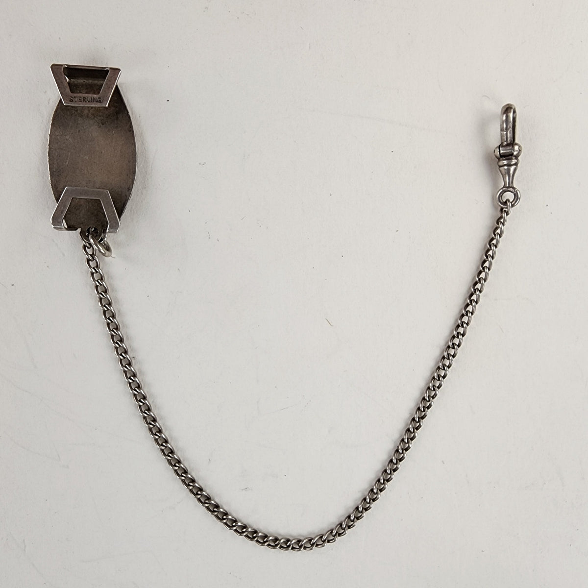 Victorian Sterling Silver 925 Pocket Watch Fob 1" Belt Loop