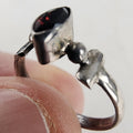 Vintage Marquise Cut Garnet Ring Size 6 in Sterling Silver 925