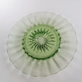 6" Heisey Ridge & Star Green Depression Glass Plate Set of 8