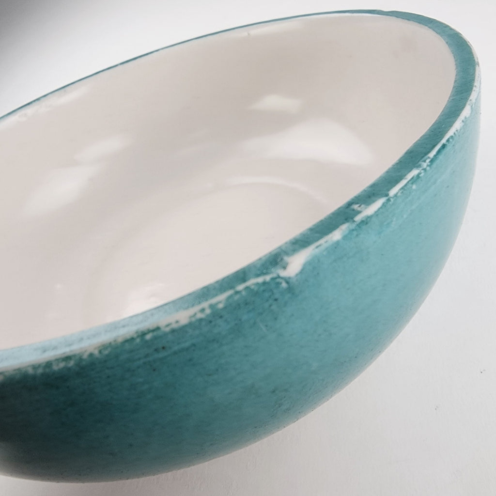 6" Fulper Stangl Teal Turquoise Glaze Bowl Art Deco Period Bowl