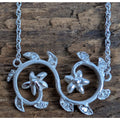 14K White Gold Diamond Accent Floral Vine 16" Necklace by Victoria Cunningham