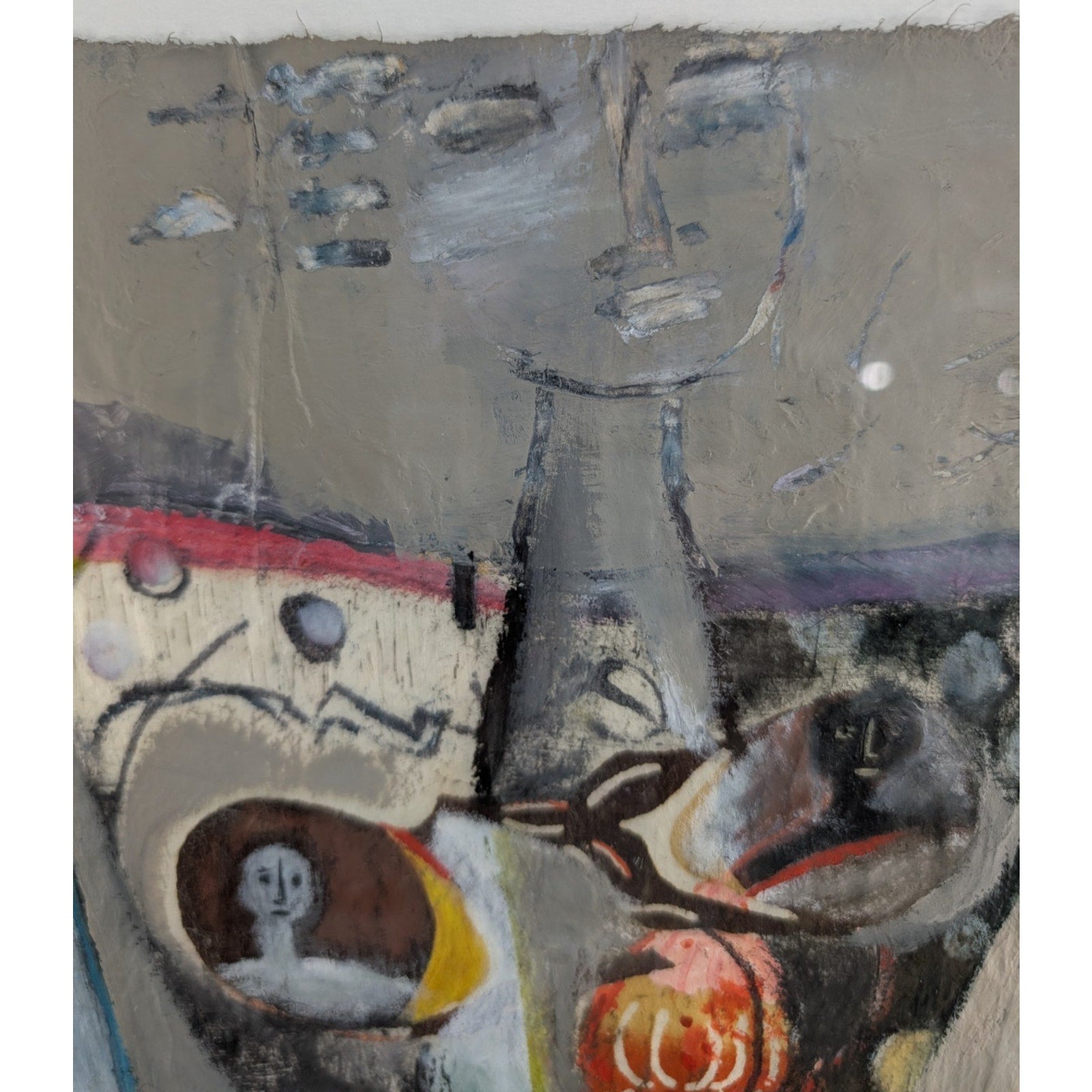 A Woman's Heart Mixed Media Abstract Painting by Judy Henderson 2008